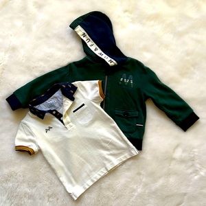Mayoral toddler boy hoodie and polo 2T